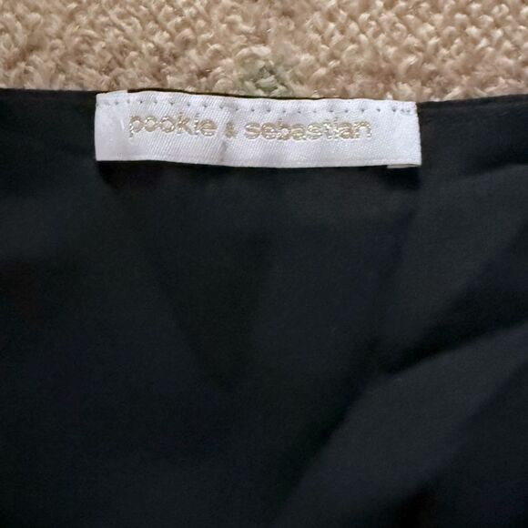 Pookie and Sebastian Black ruffles and lace crop top S - Picture 9 of 10